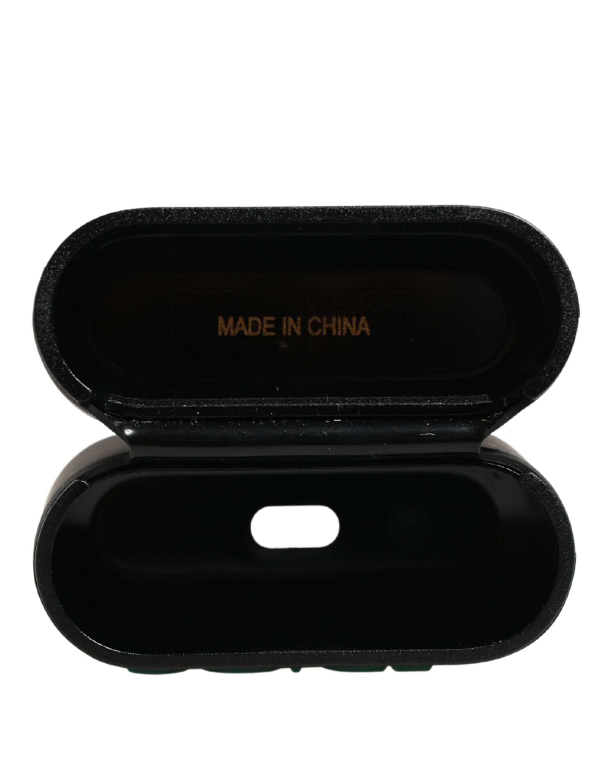 Dolce & Gabbana Dolce & Gabbana Black PVC Embossed Logo Flip Holder Women Airpods Women's Case
