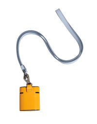 Dolce & Gabbana Dolce & Gabbana Case Yellow Calf Leather Logo Flip Holder Strap Women's Airpods