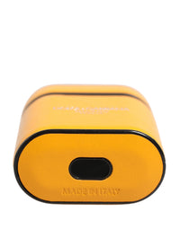Dolce & Gabbana Dolce & Gabbana Case Yellow Calf Leather Logo Flip Holder Strap Women's Airpods