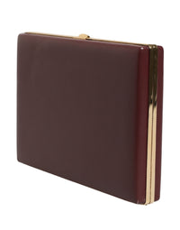 Dolce & Gabbana Brown Calfskin Leather Clutch Evening Women Purse Women's Bag