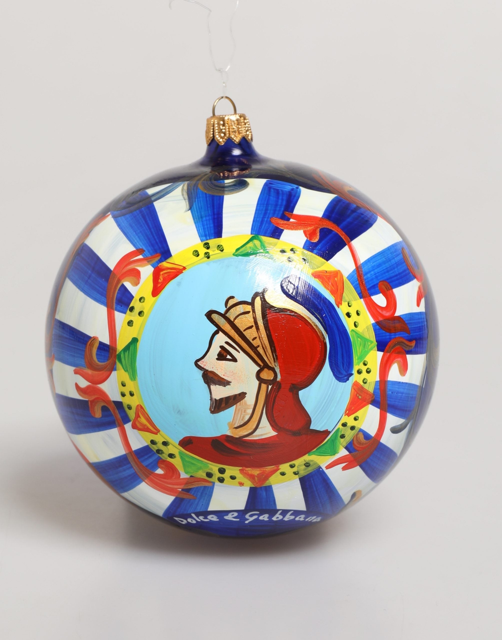 Dolce & Gabbana Dolce & Gabbana Multicolor Hand Painted Sicilian Ornament Christmas Women's Ball