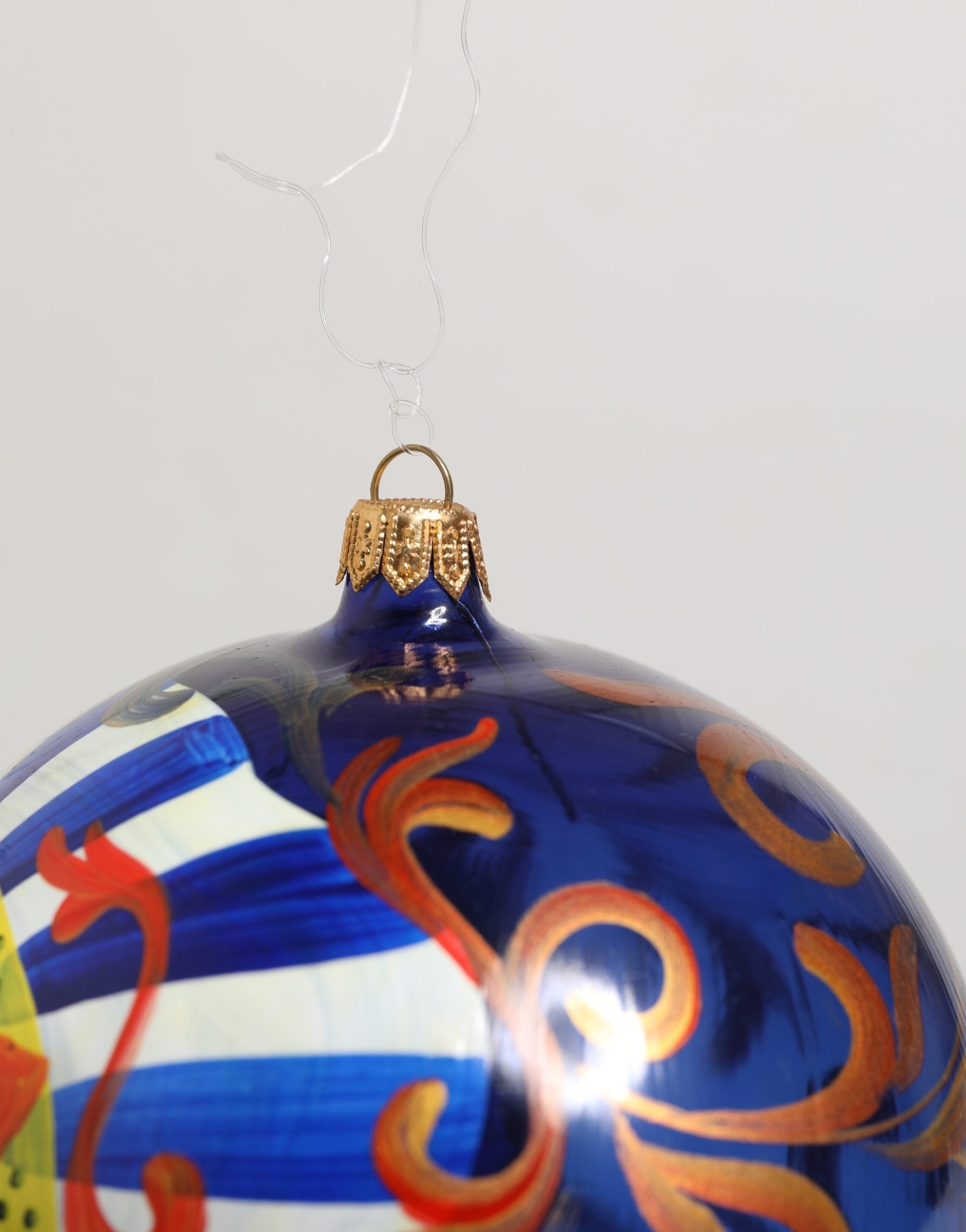 Dolce & Gabbana Dolce & Gabbana Multicolor Hand Painted Sicilian Ornament Christmas Women's Ball