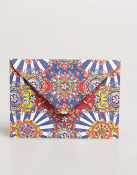 Dolce & Gabbana Dolce & Gabbana Multicolor Carretto Siciliano Envelope Post Card Women's Holder
