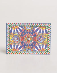 Dolce & Gabbana Dolce & Gabbana Multicolor Carretto Siciliano Envelope Post Card Women's Holder