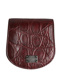 Dolce & Gabbana Dolce & Gabbana Burgundy Exotic Skin Condom Case Holder Pocket Men's Wallet