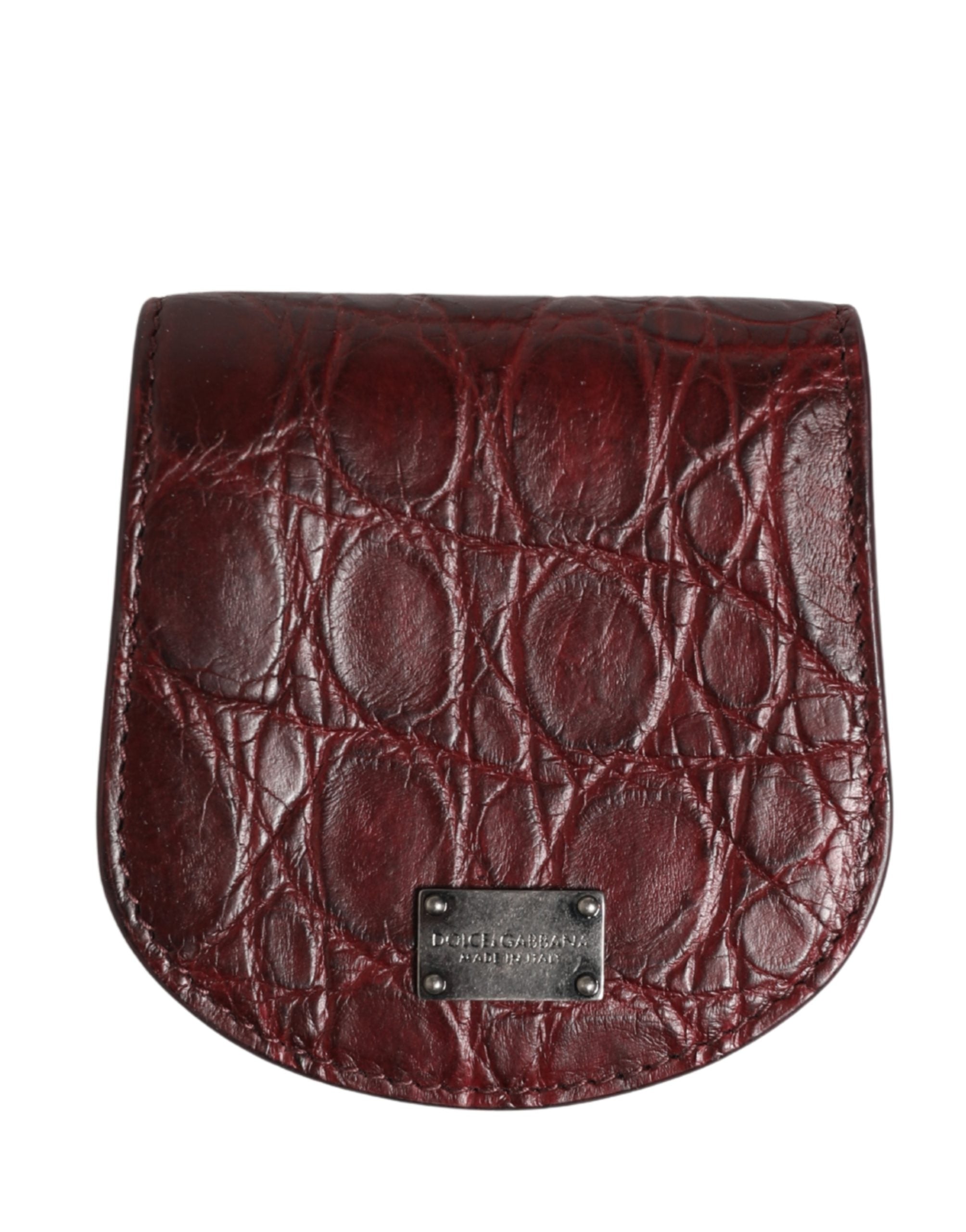 Dolce & Gabbana Dolce & Gabbana Burgundy Exotic Skin Condom Case Holder Pocket Men's Wallet
