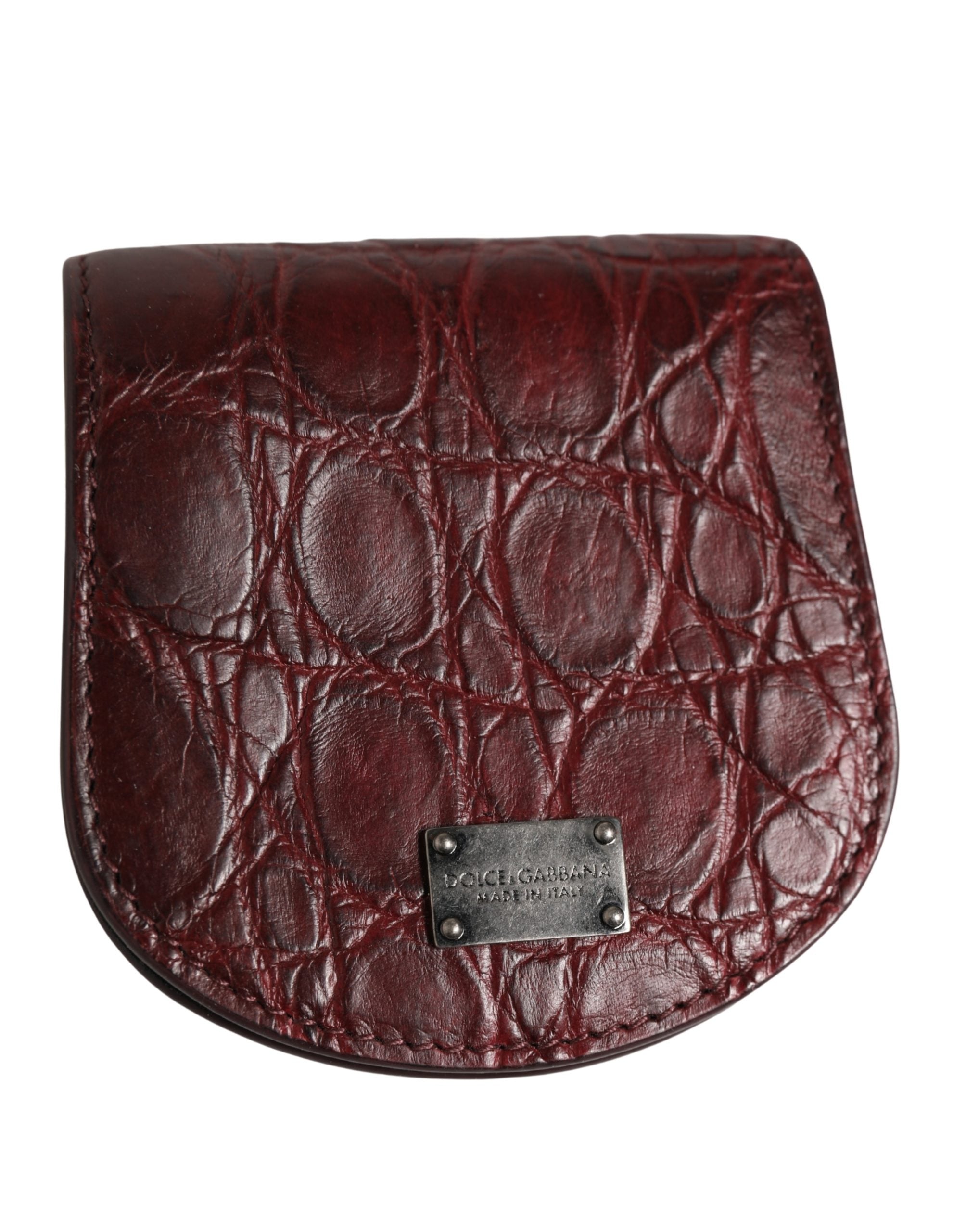 Dolce & Gabbana Dolce & Gabbana Burgundy Exotic Skin Condom Case Holder Pocket Men's Wallet