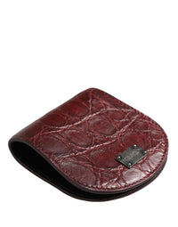 Dolce & Gabbana Dolce & Gabbana Burgundy Exotic Skin Condom Case Holder Pocket Men's Wallet