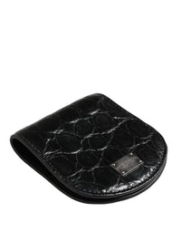 Dolce & Gabbana Dolce & Gabbana Black Exotic Skin Condom Case Holder Pocket Men's Wallet