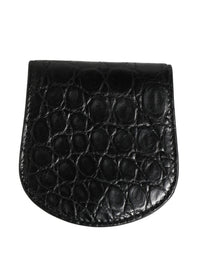Dolce & Gabbana Dolce & Gabbana Black Exotic Skin Condom Case Holder Pocket Men's Wallet