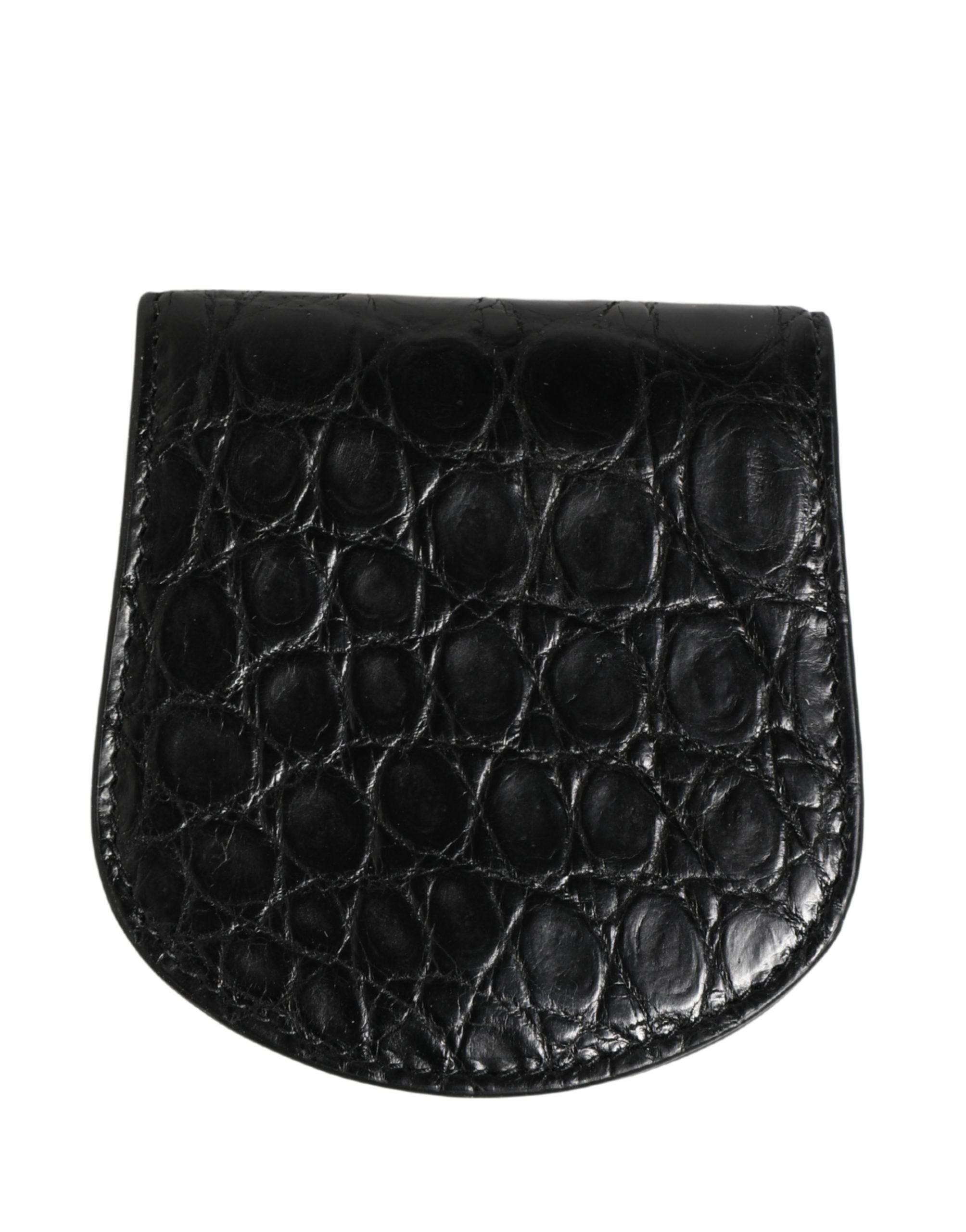 Dolce & Gabbana Dolce & Gabbana Black Exotic Skin Condom Case Holder Pocket Men's Wallet