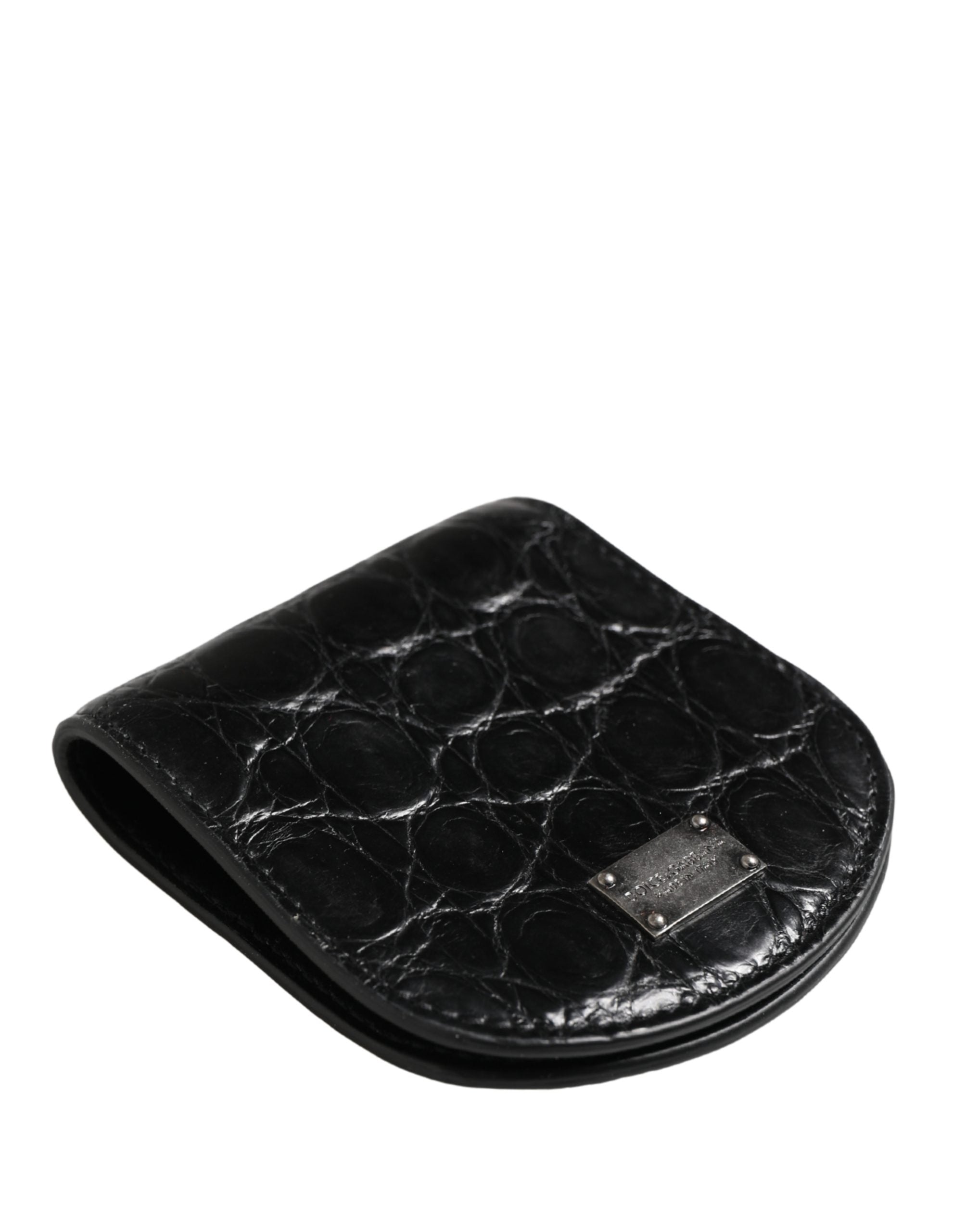 Dolce & Gabbana Dolce & Gabbana Black Exotic Skin Condom Case Holder Pocket Men's Wallet