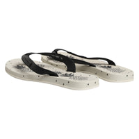 Dolce & Gabbana White Pineapple Print Slides Flip Flops Men's Shoes