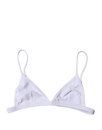 Dolce & Gabbana Top White Nylon Triangle Swimwear Beachwear Women's Bikini