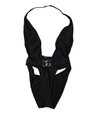 Dolce & Gabbana Black DG Nylon One-Piece Swimsuit Women's Swimwear