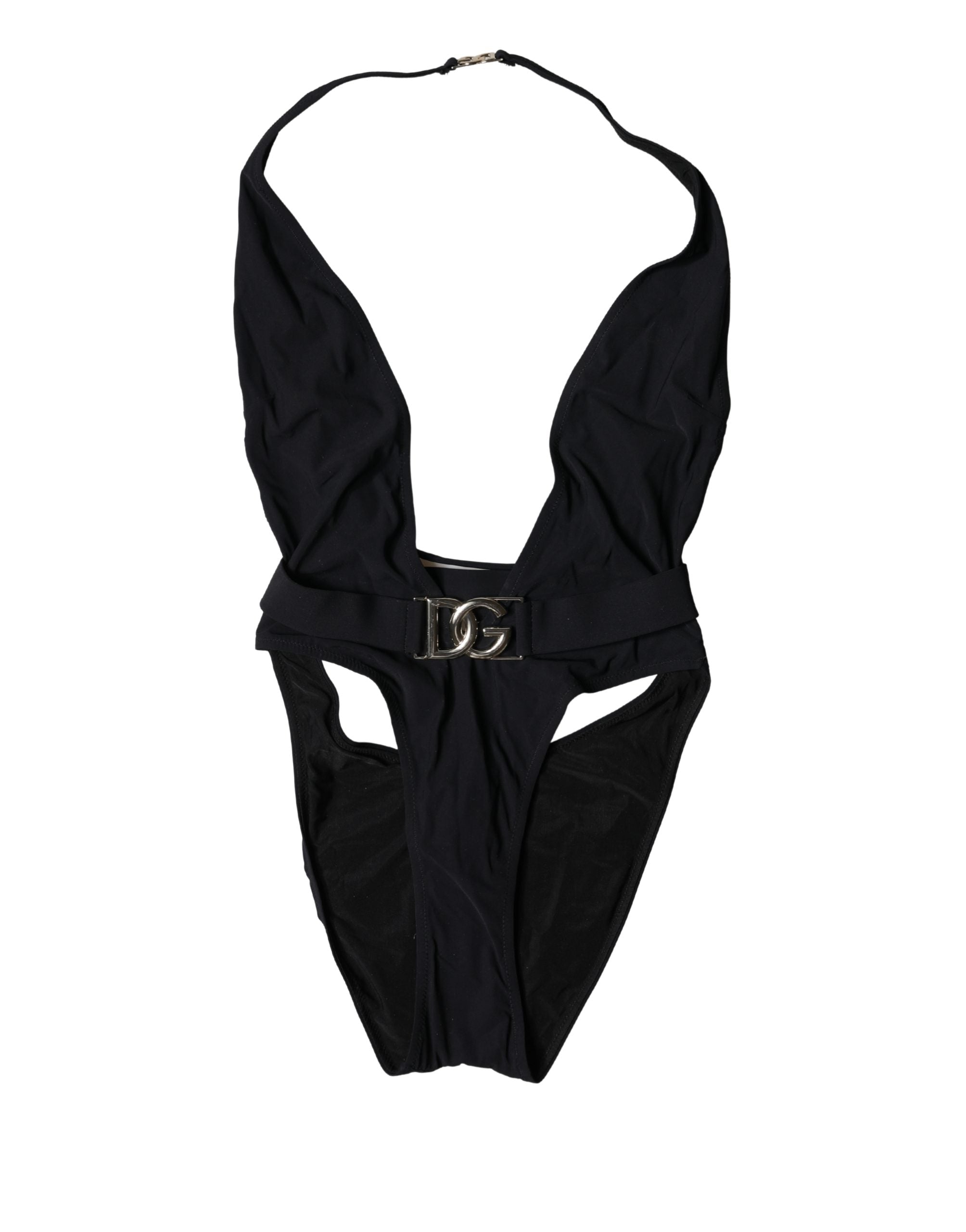 Dolce & Gabbana Black DG Nylon One-Piece Swimsuit Women's Swimwear