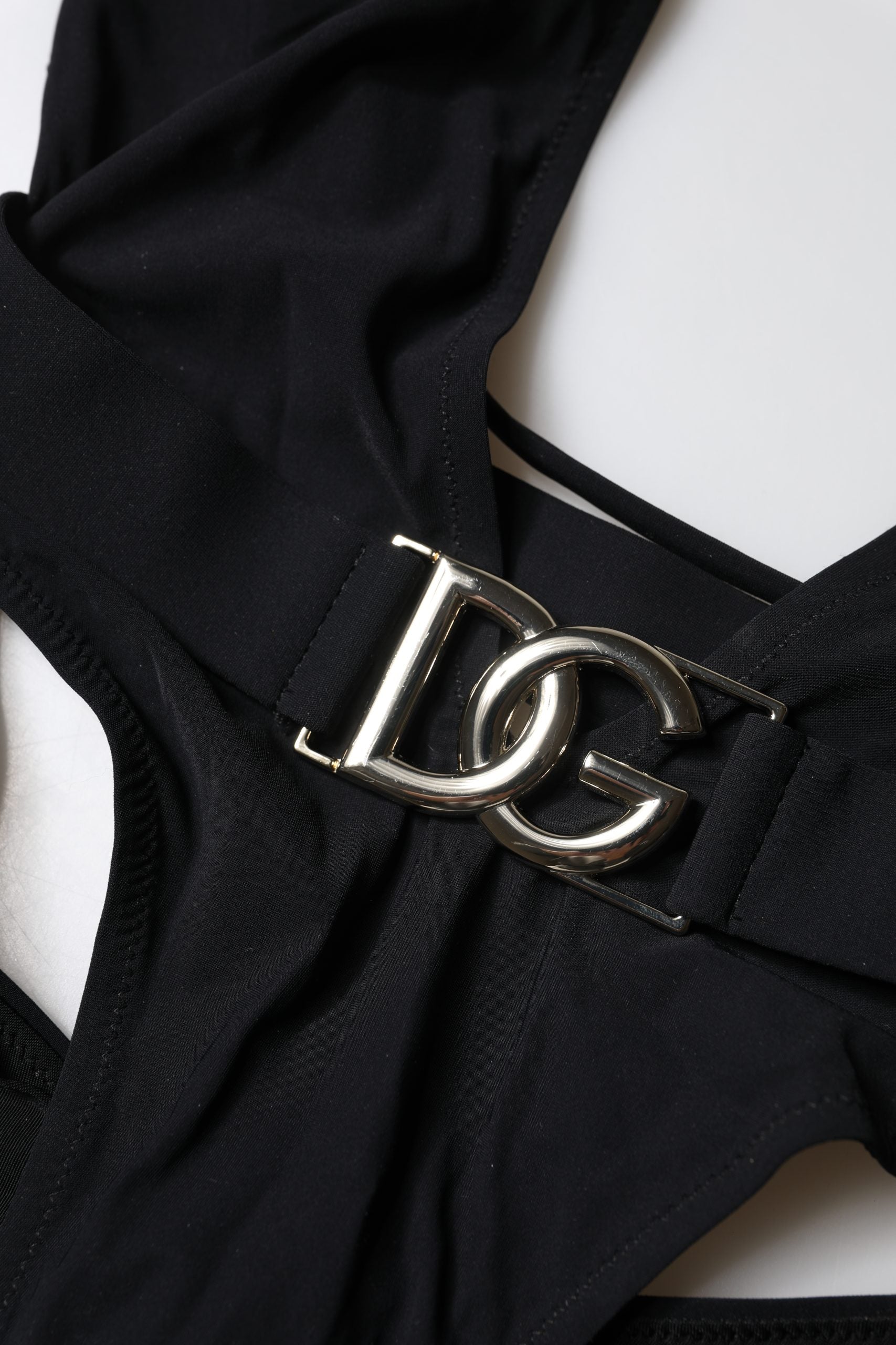 Dolce & Gabbana Black DG Nylon One-Piece Swimsuit Women's Swimwear