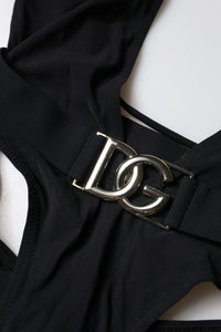 Dolce & Gabbana Black DG Nylon One-Piece Swimsuit Women's Swimwear