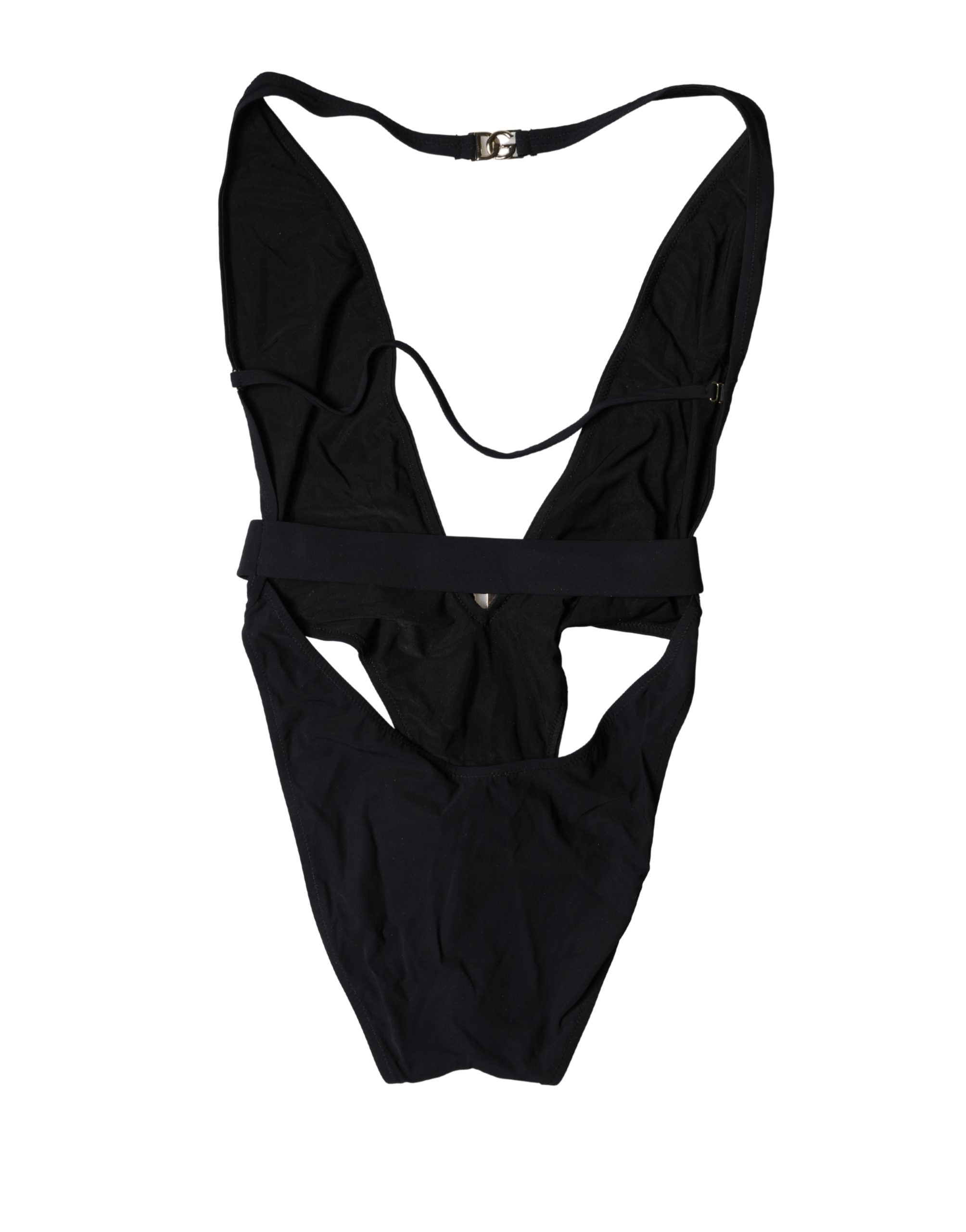 Dolce & Gabbana Black DG Nylon One-Piece Swimsuit Women's Swimwear