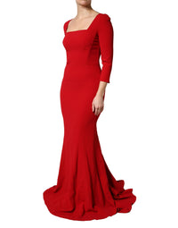Dolce & Gabbana Red Viscose Sheath Bodycon Mermaid Women's Dress