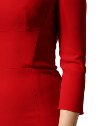 Dolce & Gabbana Red Viscose Sheath Bodycon Mermaid Women's Dress