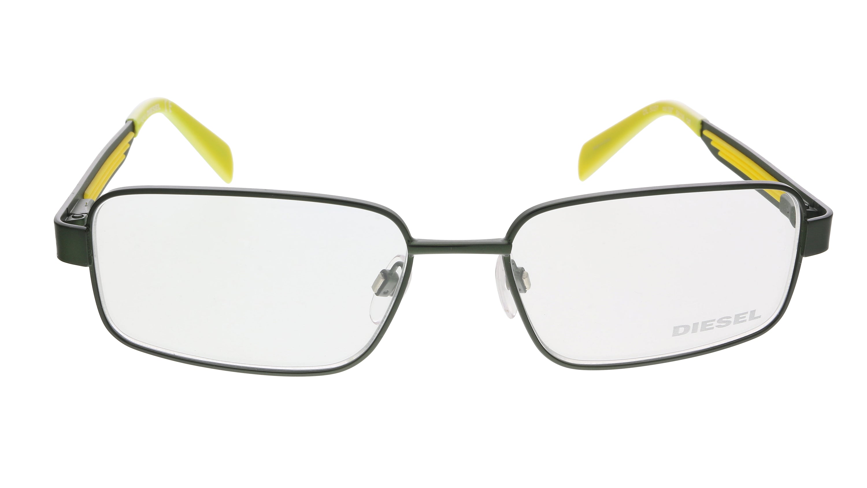 Diesel Black Yellow Rectangle DL5051 097 Eyeglasses