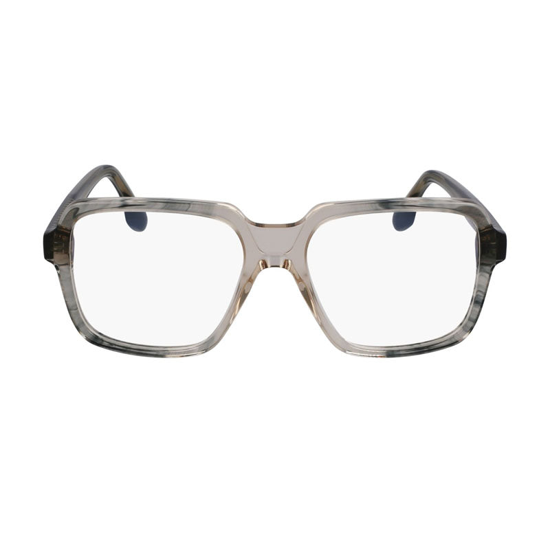 Victoria Beckham Eyeglasses Square Full Rim, Vintage Shaded Brown Frame and Clear Demo Lenses Lens VB2668233
