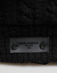 Dolce & Gabbana Dolce & Gabbana Black Tricot Wool Blend Duffel Backpack Travel Borse Men's Bag