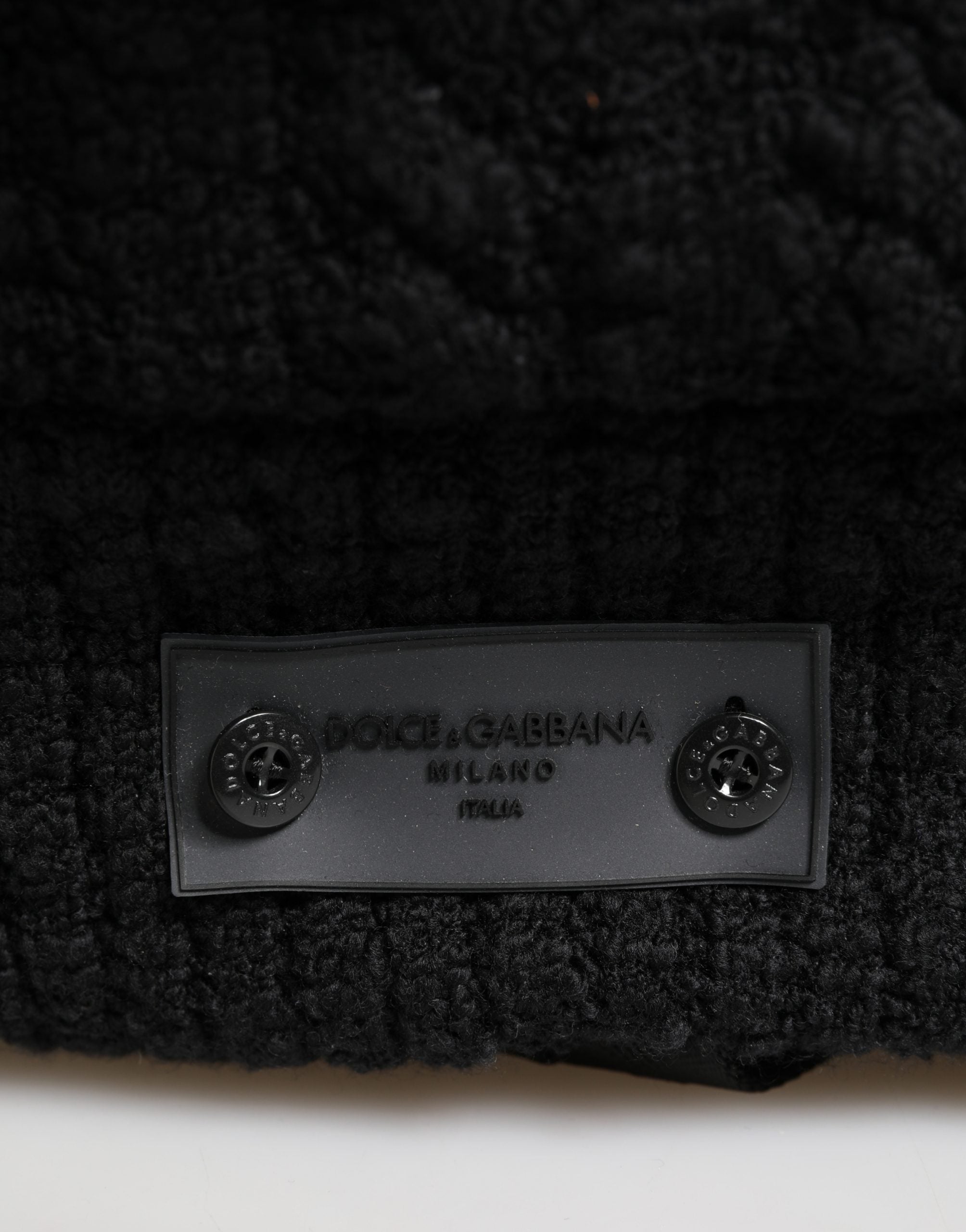Dolce & Gabbana Dolce & Gabbana Black Tricot Wool Blend Duffel Backpack Travel Borse Men's Bag