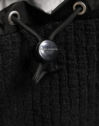Dolce & Gabbana Dolce & Gabbana Black Tricot Wool Blend Duffel Backpack Travel Borse Men's Bag