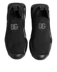 Dolce & Gabbana Black Slip On Wave Low Top Sneakers Men's Shoes