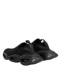 Dolce & Gabbana Black Slip On Wave Low Top Sneakers Men's Shoes