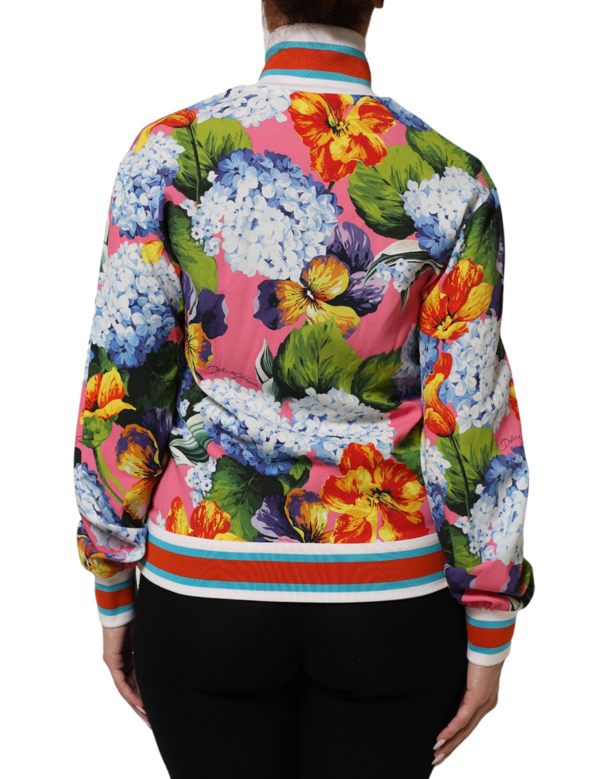 Dolce & Gabbana Dolce & Gabbana Multicolor Floral Print Zip Cardigan Women's Jacket