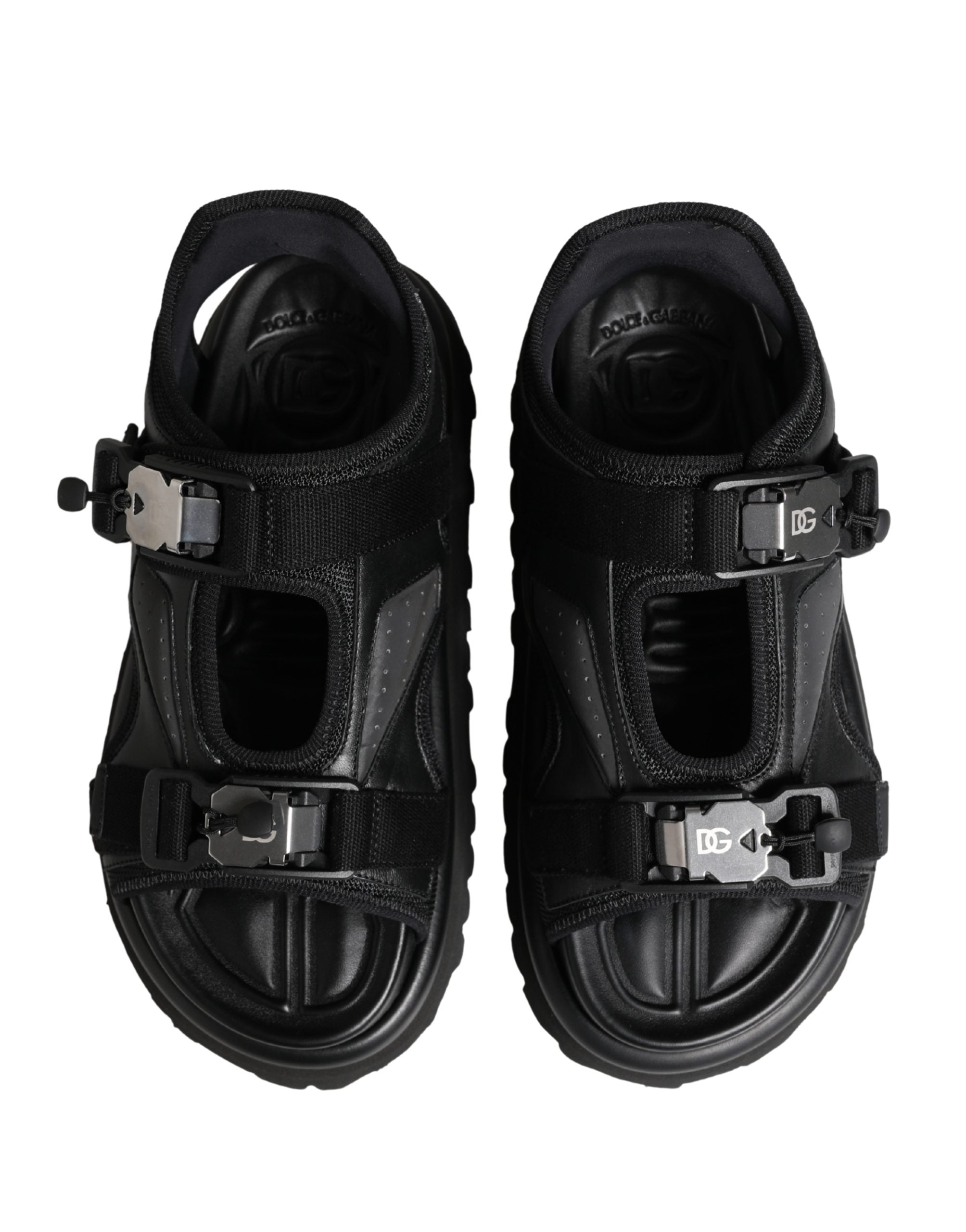 Dolce & Gabbana Black Logo Detailed Men Chunky Sandals Men's Shoes