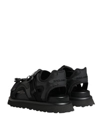 Dolce & Gabbana Black Logo Detailed Men Chunky Sandals Men's Shoes