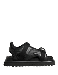 Dolce & Gabbana Black Logo Detailed Men Chunky Sandals Men's Shoes