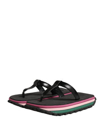 Dolce & Gabbana Multicolor Rubber Chunky Flip Flop Women's Shoes