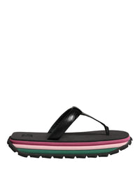 Dolce & Gabbana Multicolor Rubber Chunky Flip Flop Women's Shoes