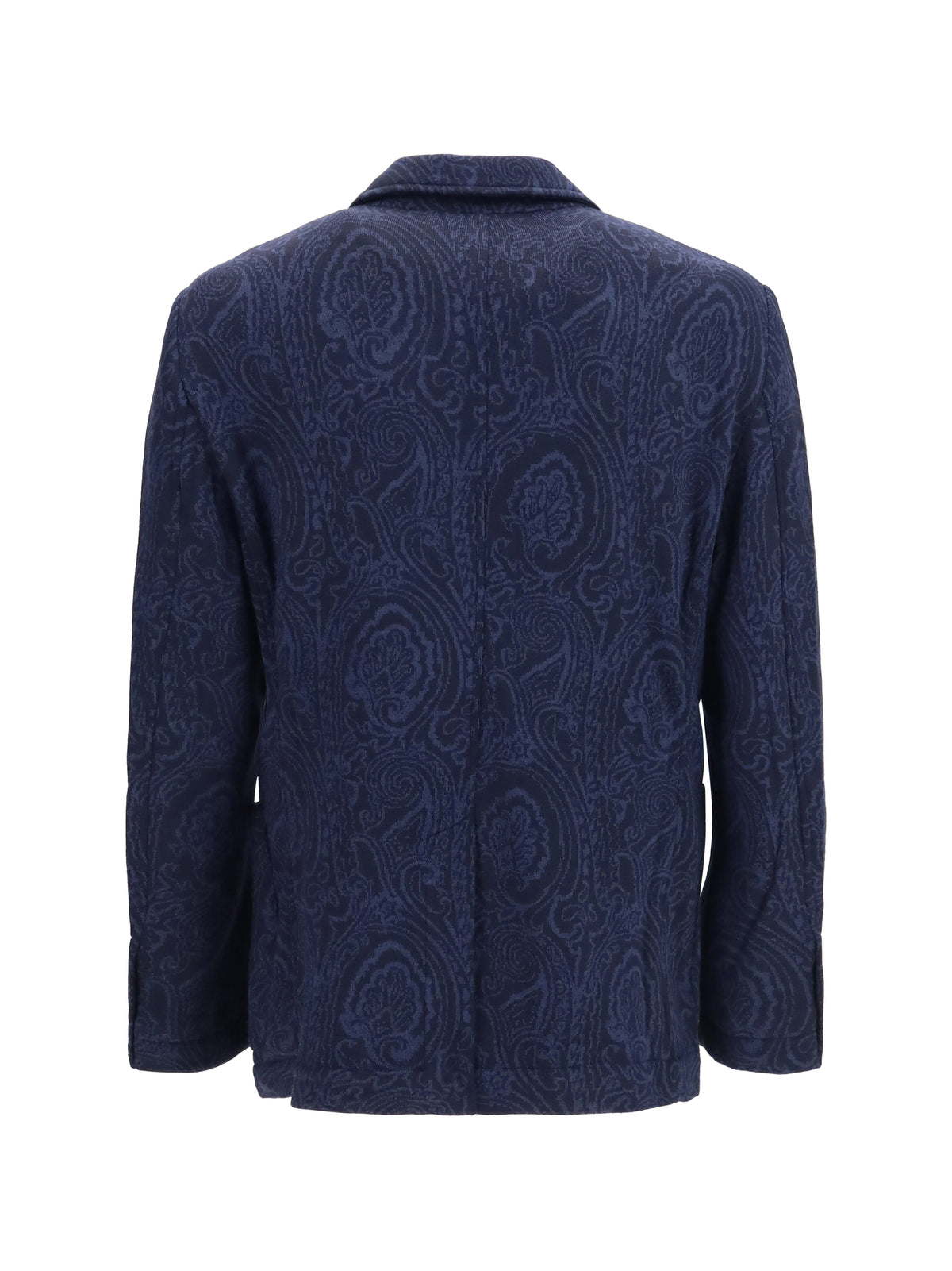 Etro Men Single-Breasted Arnica Jacquard Wool-Blend Jacket