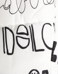 Dolce & Gabbana White Logo Print Whole Head Wrap Capello Men's Hat