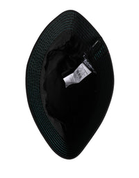 Dolce & Gabbana Men Black Floral Print Nylon Fisherman Cap Men's Hat