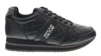 Versace Jeans Couture Black Signature Heel Sneakers