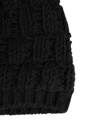 Dolce & Gabbana Black Acrylic Knitted Fur Winter Women's Beanie
