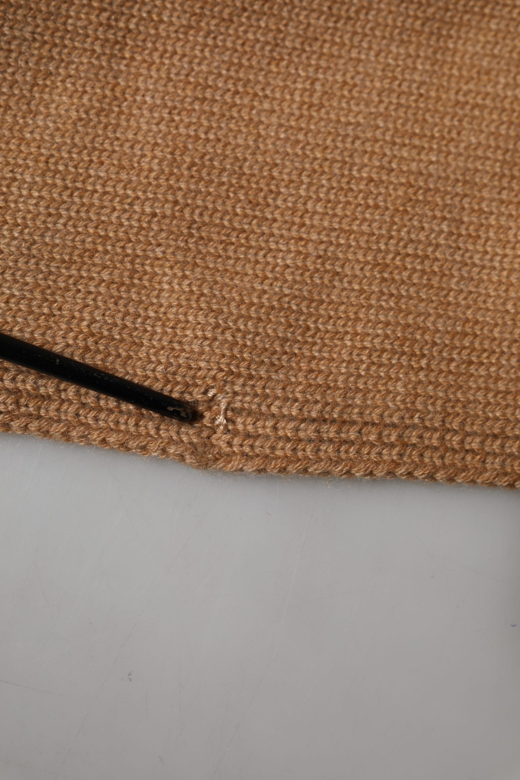 Dolce & Gabbana Brown Cashmere Knitted Foulard 207cm x 29cm Men Men's Scarf