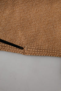 Dolce & Gabbana Brown Cashmere Knitted Foulard 207cm x 29cm Men Men's Scarf