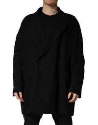 Dolce & Gabbana Black Double Breasted 2 Buttons Suit Men's Jacket