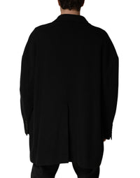 Dolce & Gabbana Black Double Breasted 2 Buttons Suit Men's Jacket