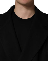 Dolce & Gabbana Black Double Breasted 2 Buttons Suit Men's Jacket