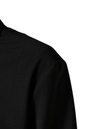 Dolce & Gabbana Black Wool Logo Full Zip Men Bomber Men's Jacket