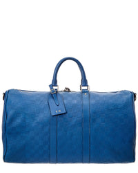 Louis Vuitton Louis Vuitton Blue Damier Infini Keepall Bandouliere 45 (Authentic Pre-Loved)